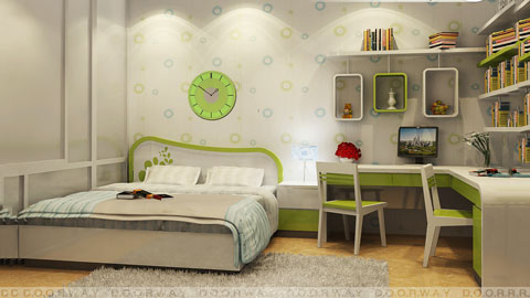 Nội thất phòng ngủ trẻ em 20m2 tại Hà Nội by kiến trúc Doorway ảnh tiêu biểu