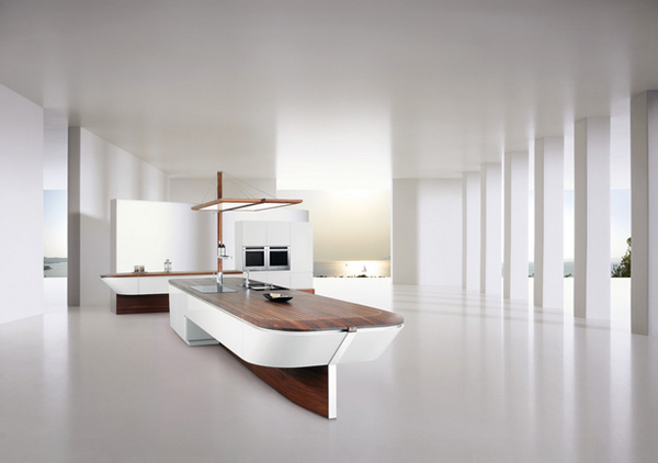 Thiết kế bàn bếp đẹp độc đáo by kiến trúc Doorway, mẫu bàn bếp 02