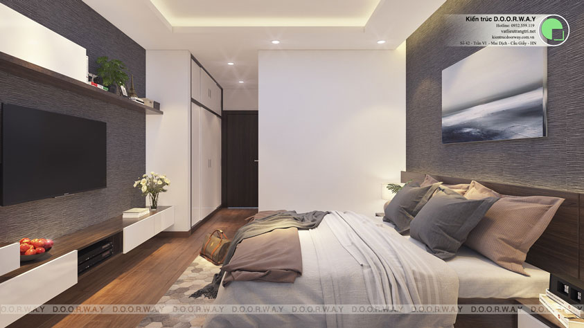 Bí quyết thiết kế căn hộ 40m2 với 2 phòng ngủ tiết kiệm diện tích by kiến trúc Doorway, tận dụng chiều cao chung cư
