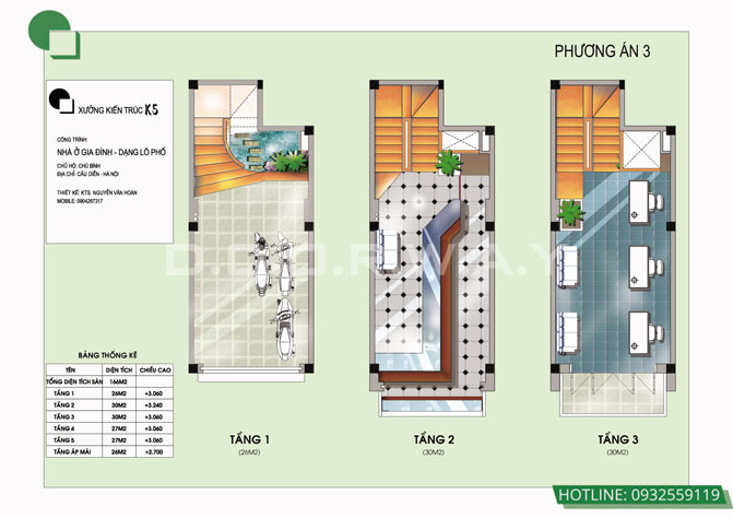 Thiết kế nhà 6 tầng mặt tiền 3,5m đẹp - Có mặt bằng chi tiết từng tầng by kiến trúc Doorway 02