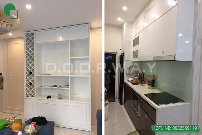 Tìm đơn vị thiết kế thi công nội thất nhà đẹp 2019 by kiến trúc Doorway, mẫu thi công nội thất tủ bếp, tủ đồ