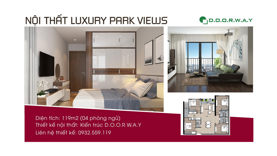 Anhtieubieu- Thiết kế nội thất căn 119m2 Luxury Park View - Căn hộ 4PN đẹp