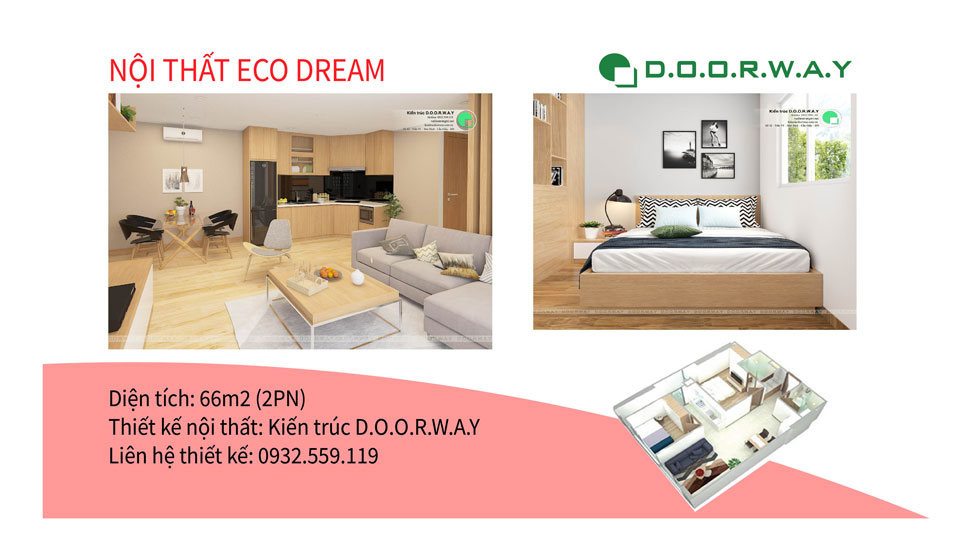 Ảnh tiêu biểu- Thiết kế nội thất căn 66m2 Eco Dream đẹp nhất hiện nay