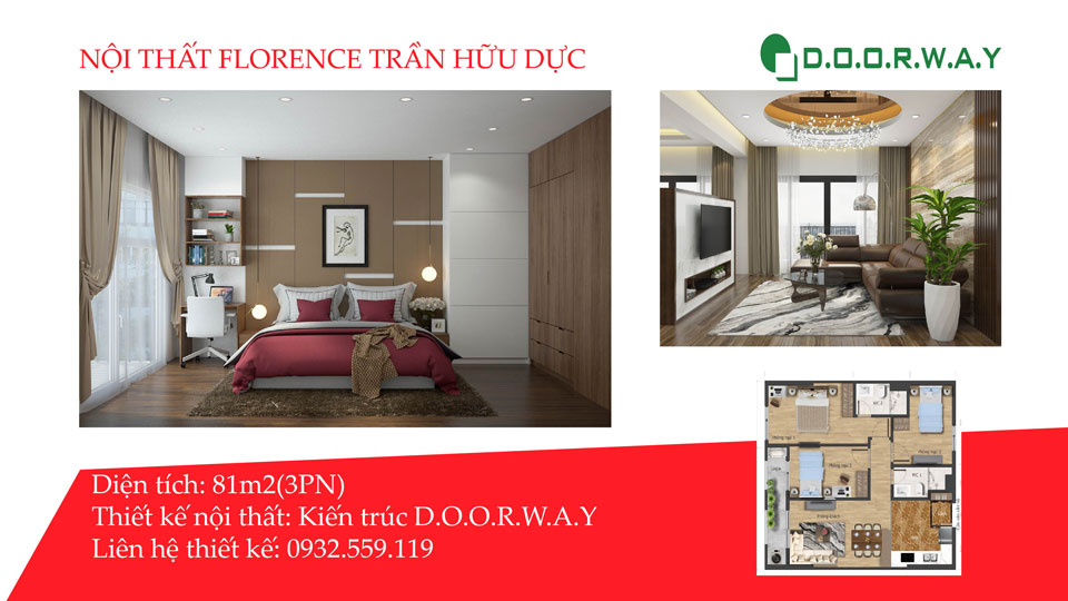 Ảnh tiêu biểu- Thiết kế nội thất căn 81m2 Florence với 3 phòng ngủ đẹp