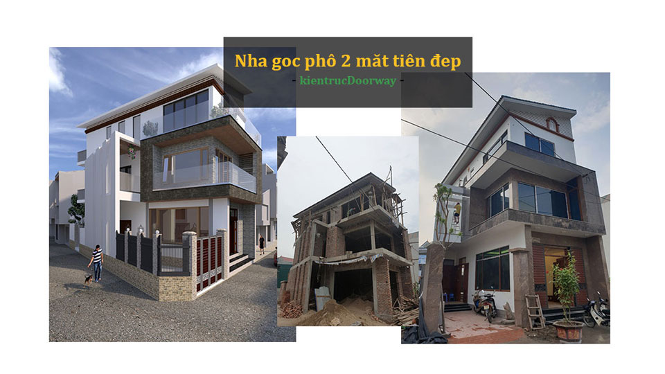 Ảnh tiêu biểu- Trọn bộ thiết kế nhà góc phố 2 mặt tiền đẹp - Xu hướng 2020