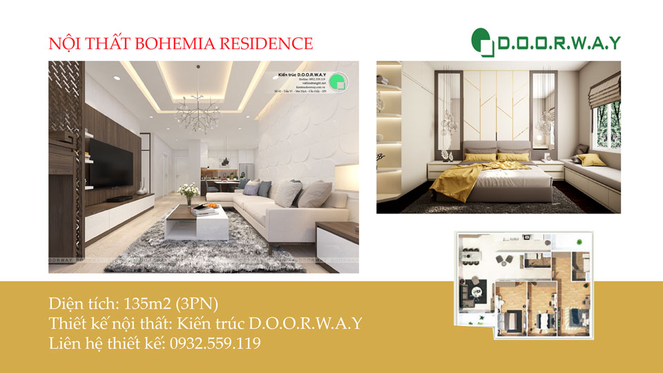 Ảnh tiêu biểu- [3PN đẹp] Thiết kế nội thất căn 135m2 Bohemia Residence