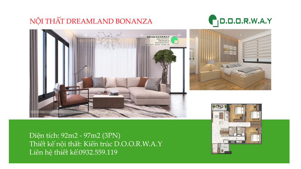 Ảnh tiêu biểu- Gợi ý mẫu nội thất căn 3 phòng ngủ Dreamland Bonanza