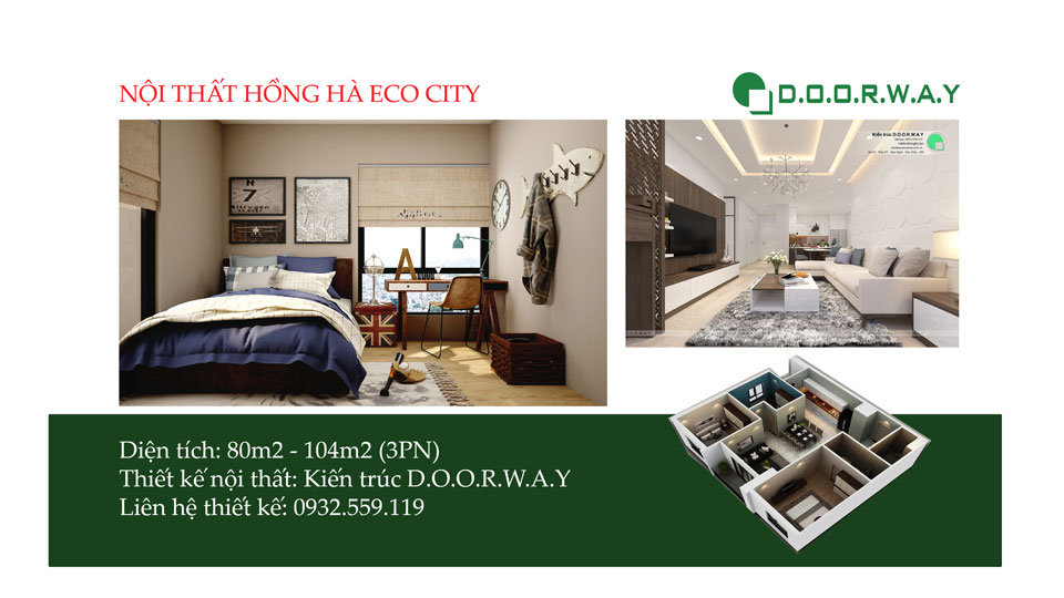 Ảnh tiêu biểu- Full mẫu nội thất căn 3 phòng ngủ Hồng Hà Eco City