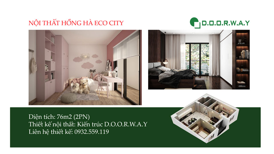 Ảnh tiêu biểu- Gam màu thanh lịch của nội thất căn 76m2 Hồng Hà Eco City