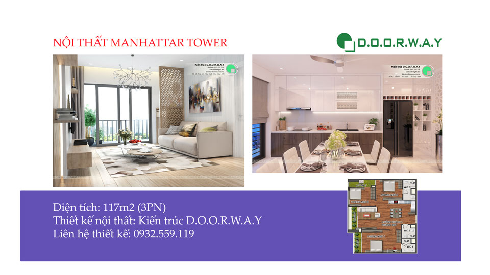 Ảnh tiêu biểu - Gợi ý nội thất căn 117m2 Manhattan Tower | 2020