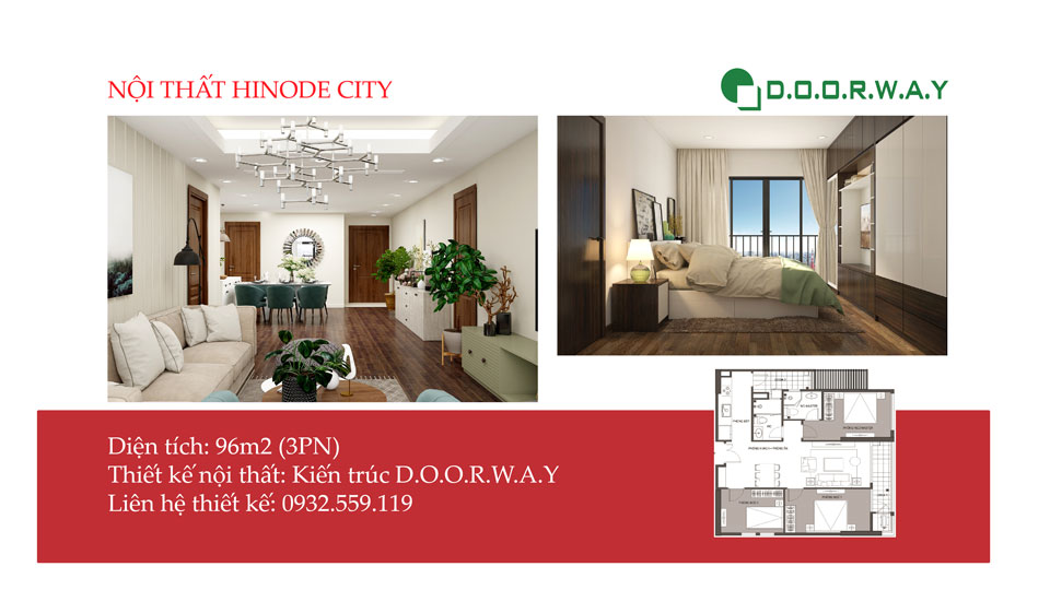 Ảnh tiêu biểu - Thiết kế nội thất căn 96m2 Hinode City với 3PN đẹp