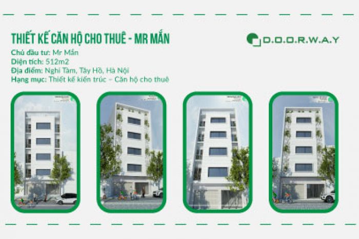 Thiết kế căn hộ cho thuê 5 tầng 500m2 – Mr. Mắn by Doorway