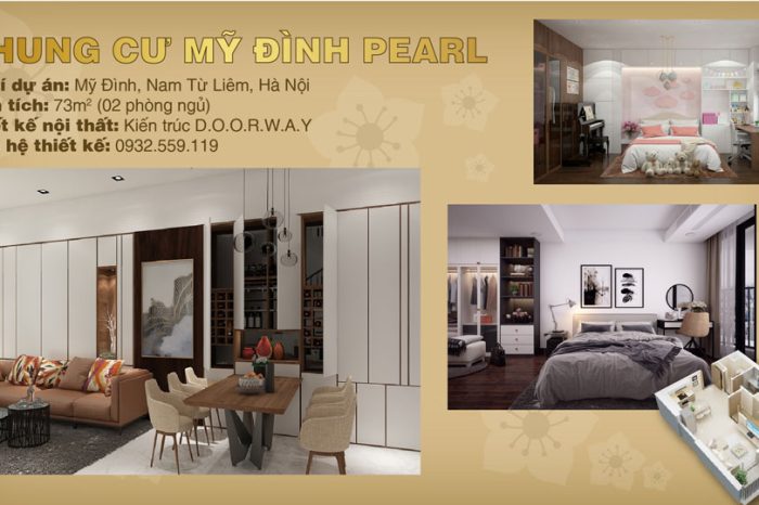 Ảnh tiêu biểu - phương án thiết kế nội thất căn hộ 2 phòng ngủ Mỹ Đình Pearl