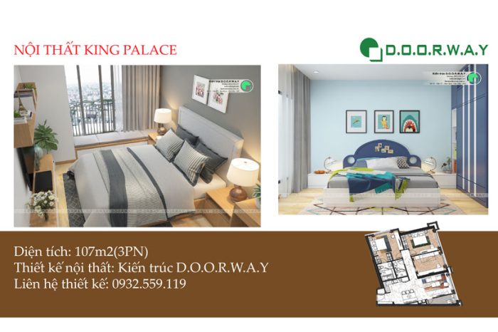 Ảnh tiêu biểu- Thiết kế nội thất căn 107m2 King Palace đẹp mà tiện nghi