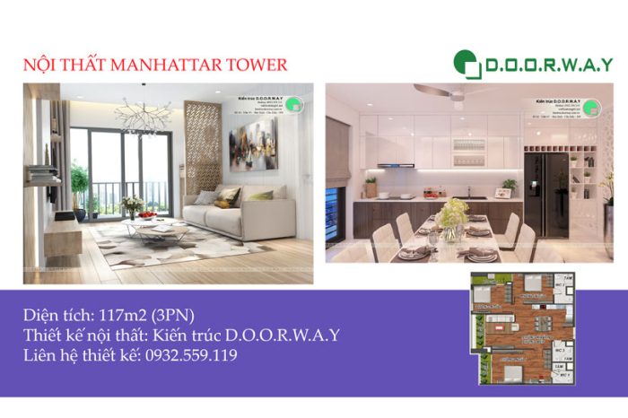 Ảnh tiêu biểu - Gợi ý nội thất căn 117m2 Manhattan Tower | 2020