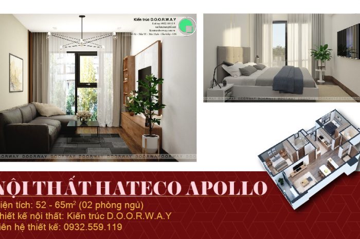 Ảnh tiêu biểu- Thiết kế nội thất căn 2 phòng ngủ Hateco Apollo tông xám thanh lịch