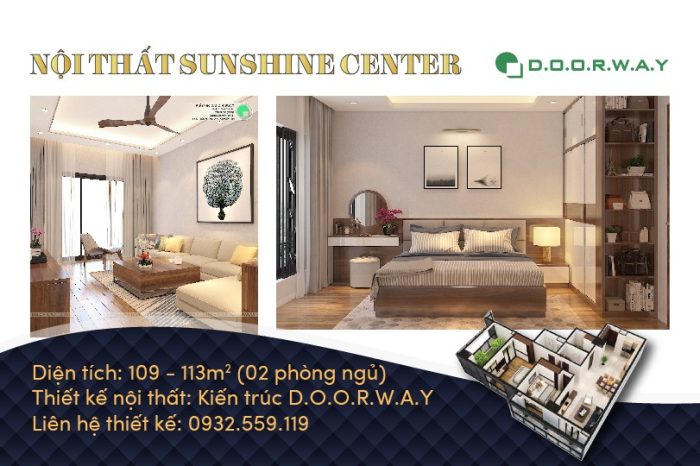 Ảnh tiêu biểu- Mẫu đẹp cho nội thất căn 2 phòng ngủ Sunshine Center - Update 2019