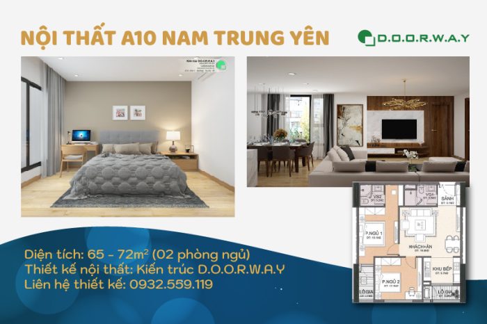 Ảnh tiêu biểu- Vẻ đẹp của thiết kế nội thất căn 2 phòng ngủ A10 Nam Trung Yên