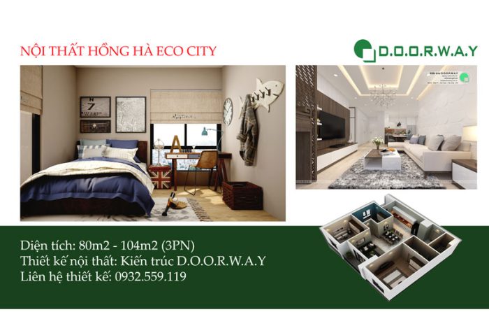 Ảnh tiêu biểu- Full mẫu nội thất căn 3 phòng ngủ Hồng Hà Eco City