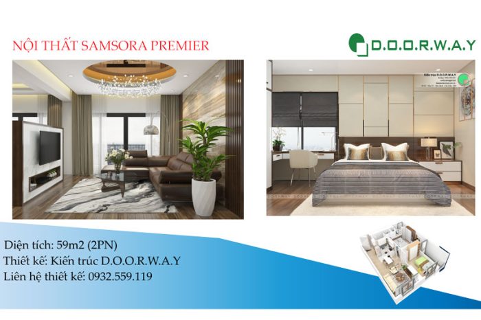 Ảnh tiêu biểu- Mẫu nội thất căn 59m2 Samsora Premier đẹp nhất năm 2019