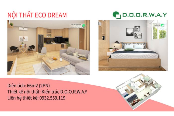 Ảnh tiêu biểu- Thiết kế nội thất căn 66m2 Eco Dream đẹp nhất hiện nay