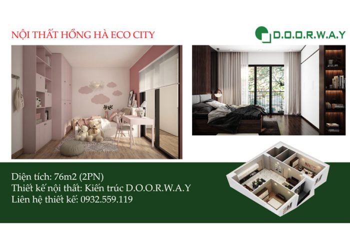 Ảnh tiêu biểu- Gam màu thanh lịch của nội thất căn 76m2 Hồng Hà Eco City