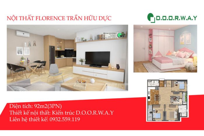 Ảnh tiêu biểu- [Hot 2019] Mẫu thiết kế nội thất căn 92m2 Florence Mỹ Đình