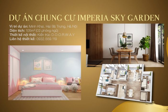 Ảnh tiêu biểu- Khám phá mẫu thiết kế căn hộ 105m2 Imperia Sky Garden - Căn hộ 3PN
