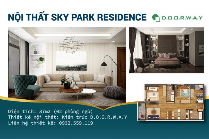 Ảnh tiêu biểu- [2019] Thiết kế căn hộ 87m2 Sky Park Residence - Nội thất sang trọng