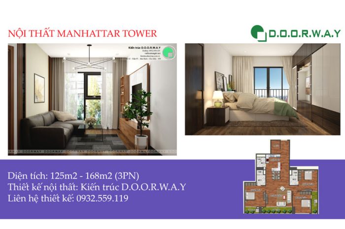 Ảnh tiêu biểu - Mẫu thiết kế nội thất căn hộ Manhattan Tower | Doorway