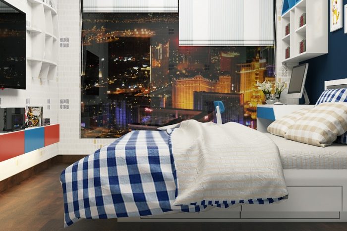 Ảnh tiêu biểu- 4 cách trang trí phòng ngủ đẹp cho bé trai với tông màu xanh